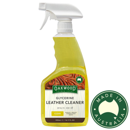 Glycerine Leather Cleaner for Leather Saddles, Tack & Accessories - 6 x 500ml