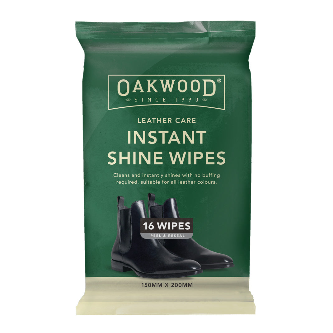 Leather Care Instant Shine Wipes 16PK Leather Care Instant Shine Wipes for School Shoes, Dress Shoes, Bags & Accessories Carton: 9 x 16 Pack