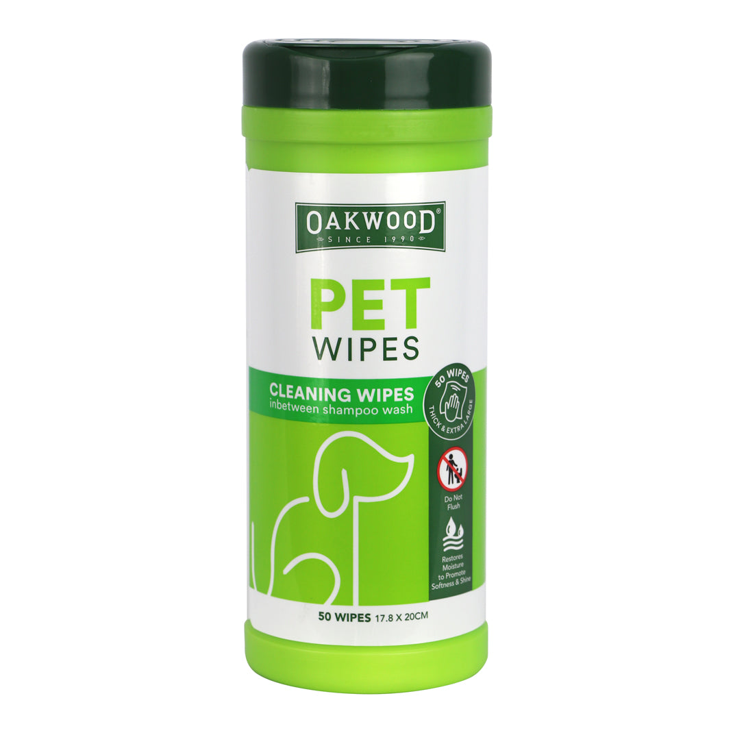 In Between Pet Cleaning Wipes 50PK (178 x 200mm) For Use In Between Shampoo Wash - Carton: 4 x 50pack