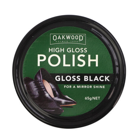 High Gloss Shoe Polish Black (65g) Superior, Nourishing Soft Polish for a Longer Lasting Mirror Shine Carton: 12 x 65g