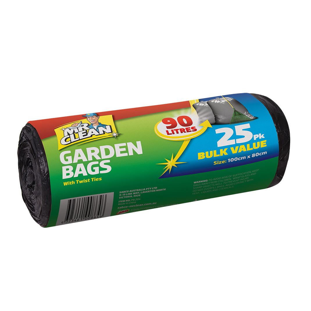 Garden Bags 90L – 25PK Carton: 9 x 25 Pack