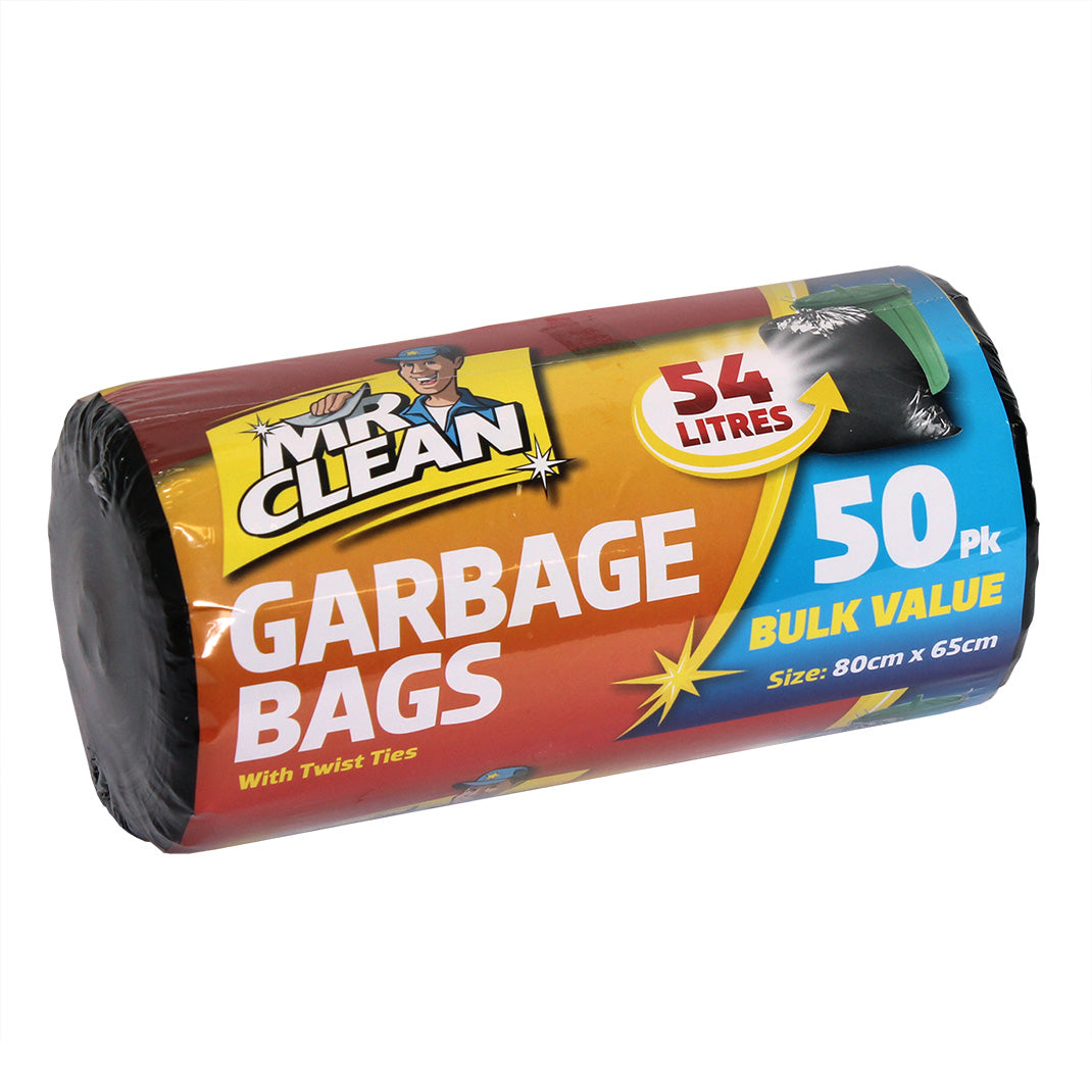 Garbage Bags 54L – 50PK Carton: 9 x 50Pack