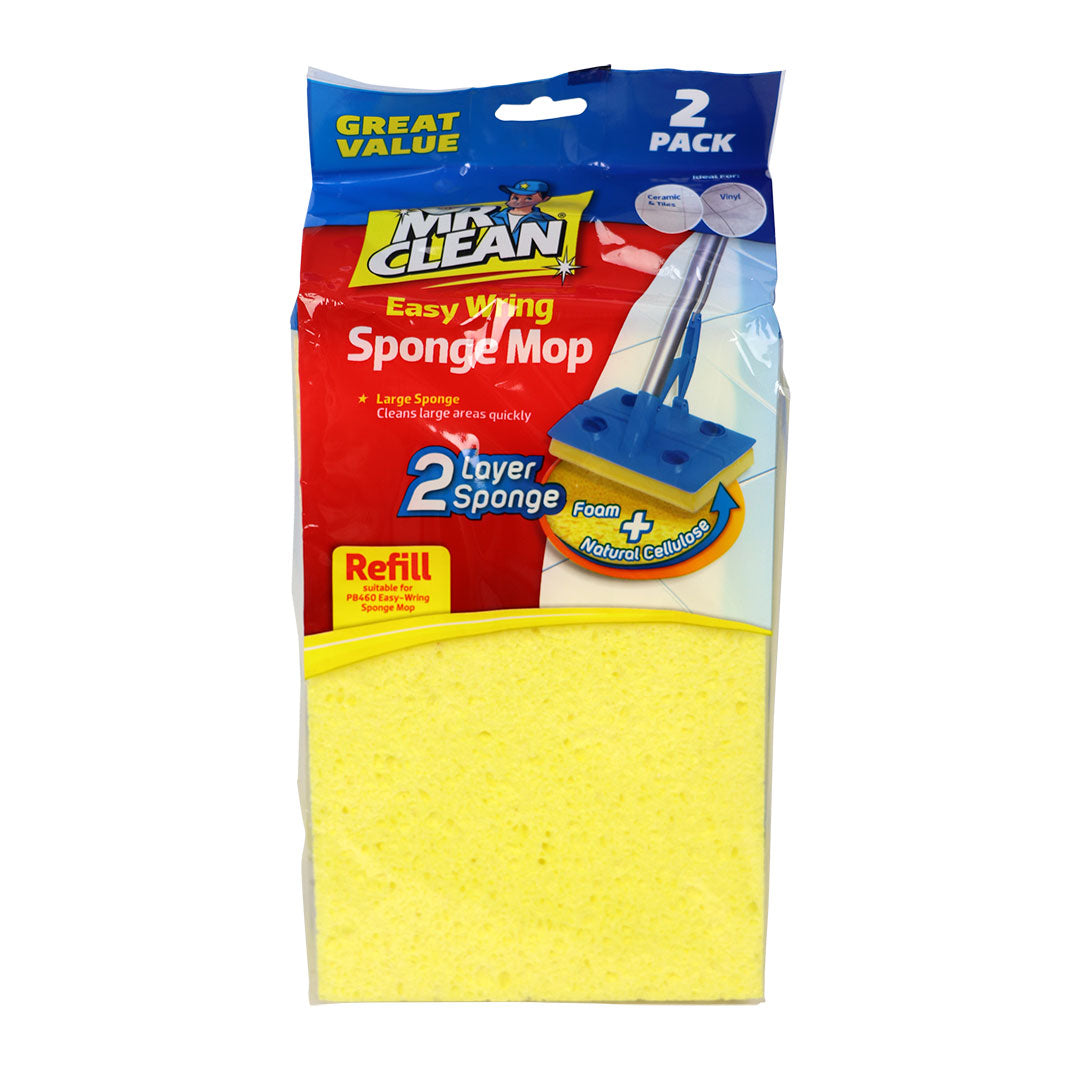 Easy Wring Sponge Mop Refill  Easy to use with clean results! Carton: 5 x 2 Pack