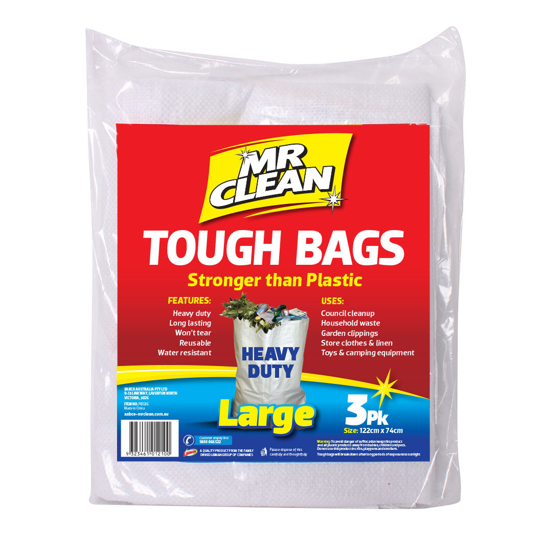 Tough Bags Large – 3PK  Stronger than plastic Carton: 12 x 3 Pack
