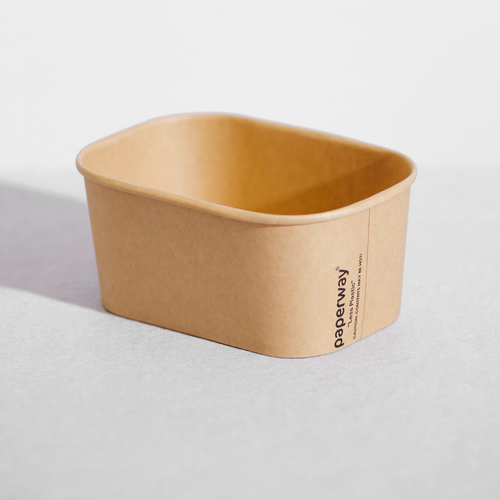Paperway PP Rectangular Container Kraft - 1000ml