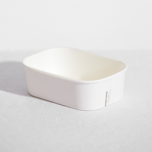 Paperway PP Rectangular Container White - 650ml