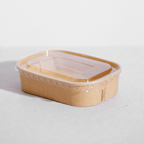 Paper Way PP Rectangular Container Lid - PET (Cold Food)