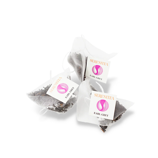 Serenitea Organic Earl Grey Pyramid Compostable/Biodegradable Tea Bags Carton: 6 x 50