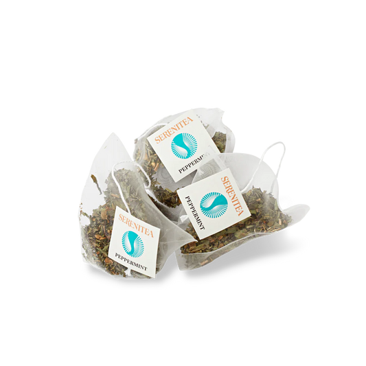 Serenitea Organic Peppermint Pyramid Biodegradable/Compostable Tea Bags Carton: 6 x 50