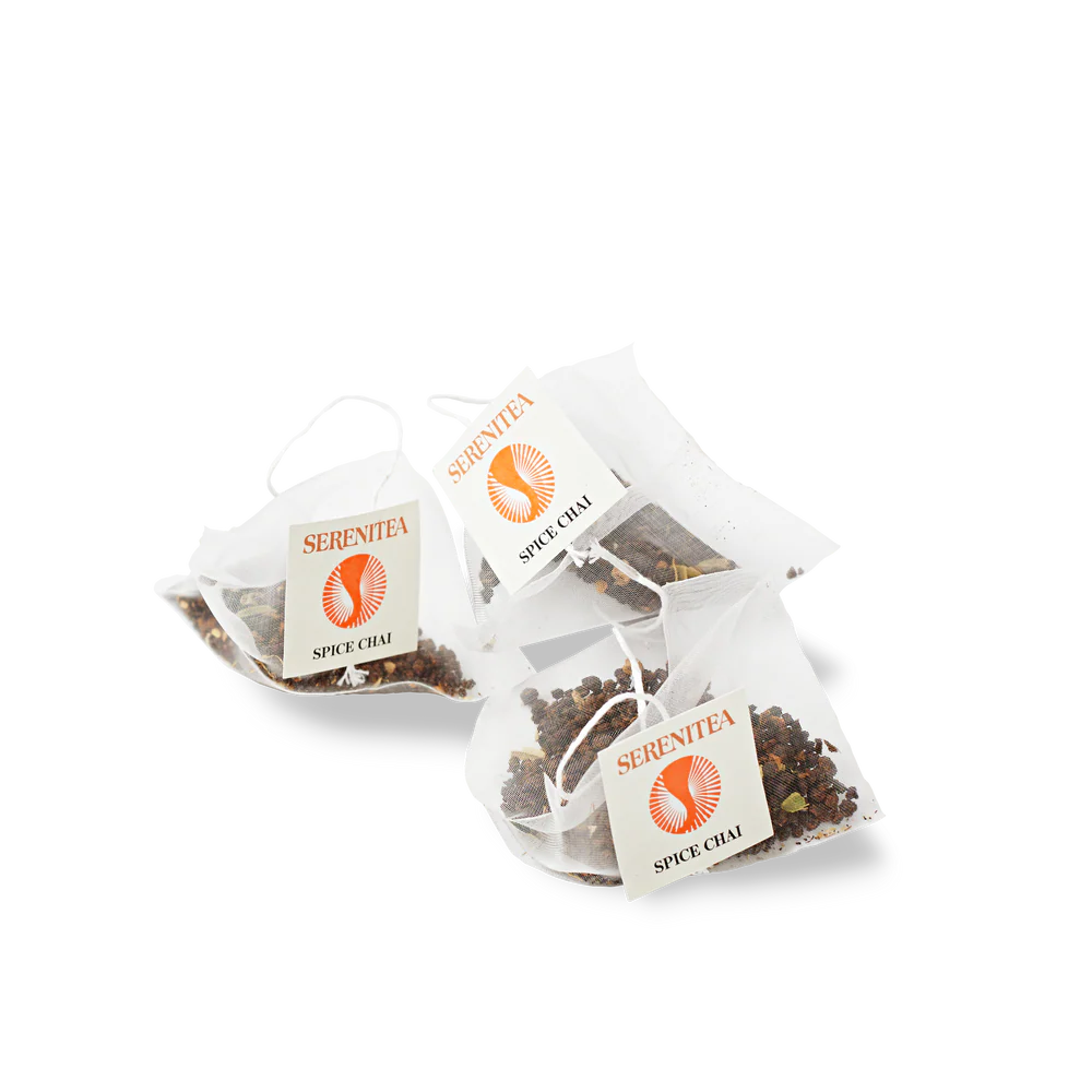 Serenitea Organic Spice Chai Pyramid Biodegradable/Compostable Tea Bags Carton: 6 x50