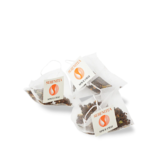 Serenitea Organic Spice Chai Pyramid Biodegradable/Compostable Tea Bags Carton: 6 x50