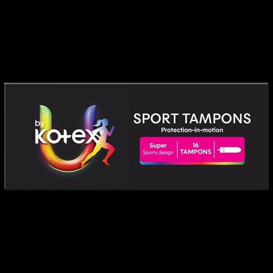U by Kotex® Sport Super Tampons - Carton: 2 Packs