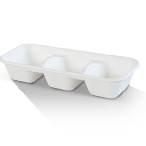 3 Compartment Sugarcane Tray Carton: 400