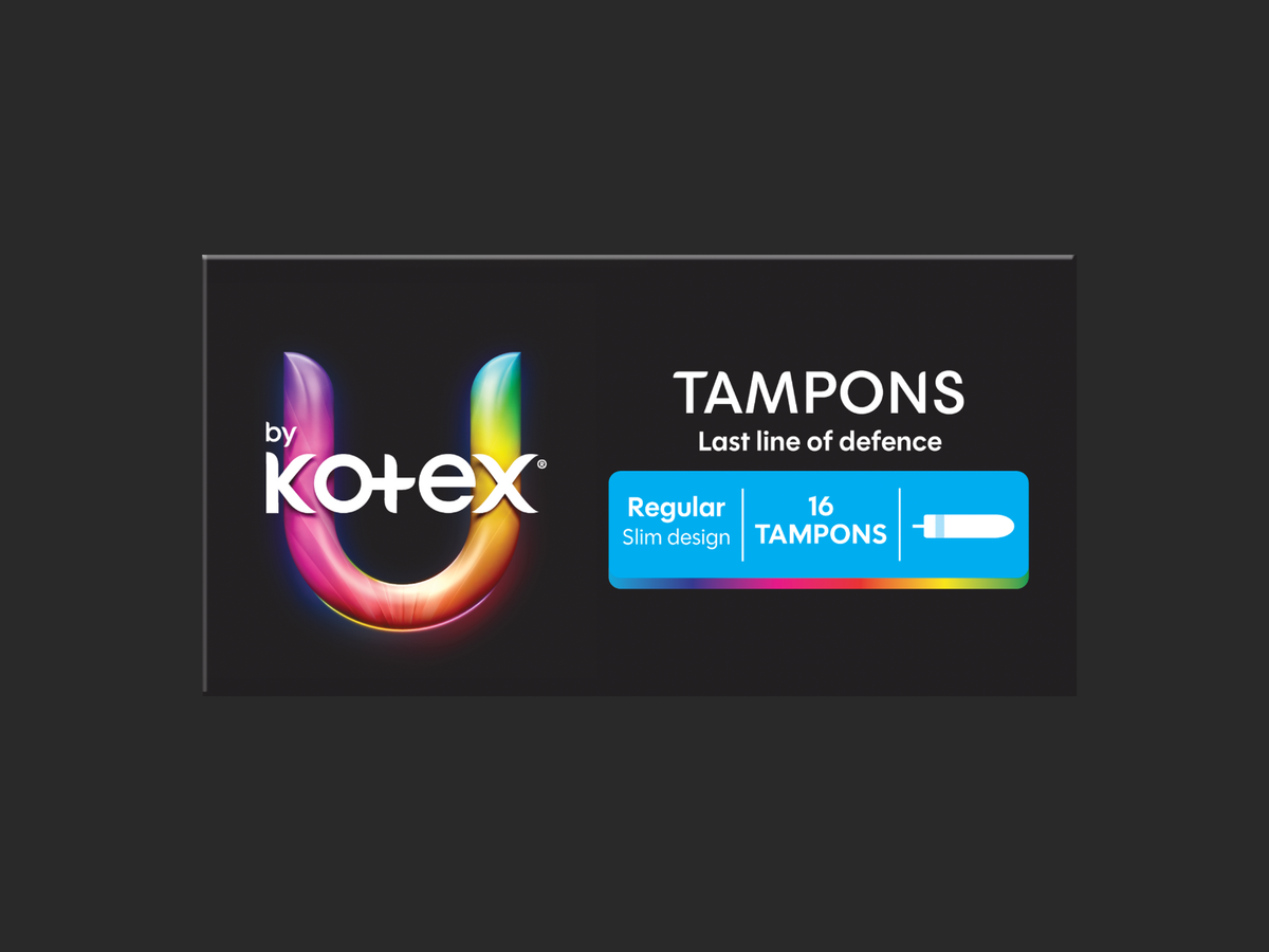 U by Kotex® Regular Tampons BULK - Carton 6 Packs