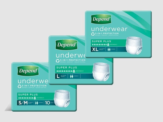 Depend® Super Plus Unisex Underwear Large - Carton: 4 Packs