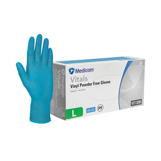Vinyl Gloves Powder Free Blue - Small