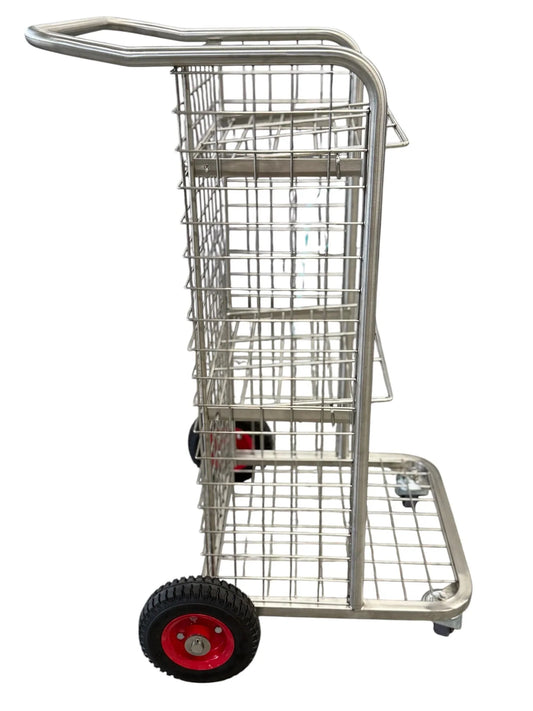 Wagen Workhorse Court Trolley Silver with Rubber Wheels
