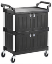 Wagen Polymer 3 Tier Security Utility Cart – Large