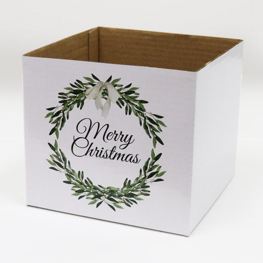 Mini Hamper Box No Lid White - Printed