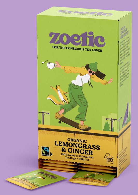 Zoetic Lemongrass & Ginger Enveloped Tea Bags