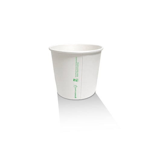 White Aqueous Coated Single Wall Hot Cup - 4oz