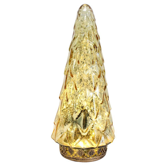 LED Lantern Pine Tree - Gold