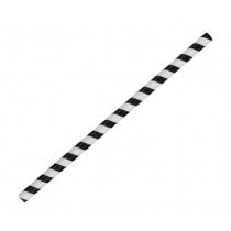 Paper Straw Jumbo - Black Stripe