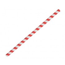 Paper Straw Jumbo - Red Stripe