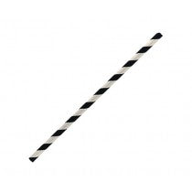 Paper Straw Regular - Black Stripe