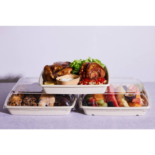 Sugarcane Catering Platter & Lid - Small