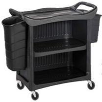 Wagen Polymer Premium 3 Tier Utility Cart – Enclosed Sides
